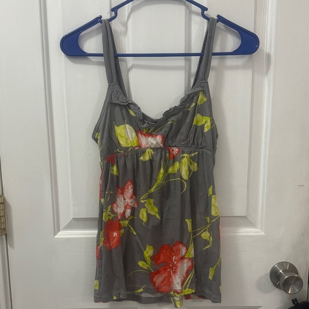 Hollister Floral Babydoll tank
